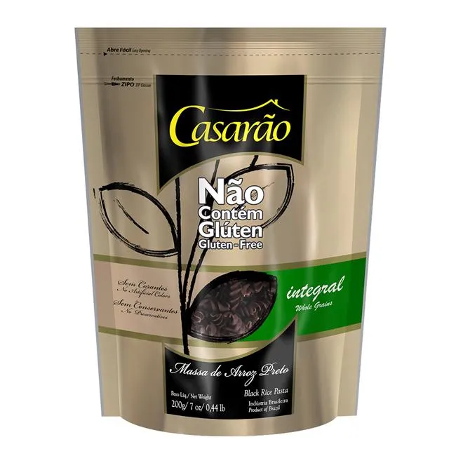 Massa de Arroz CASARÃO Preto Fusili Integral 200G