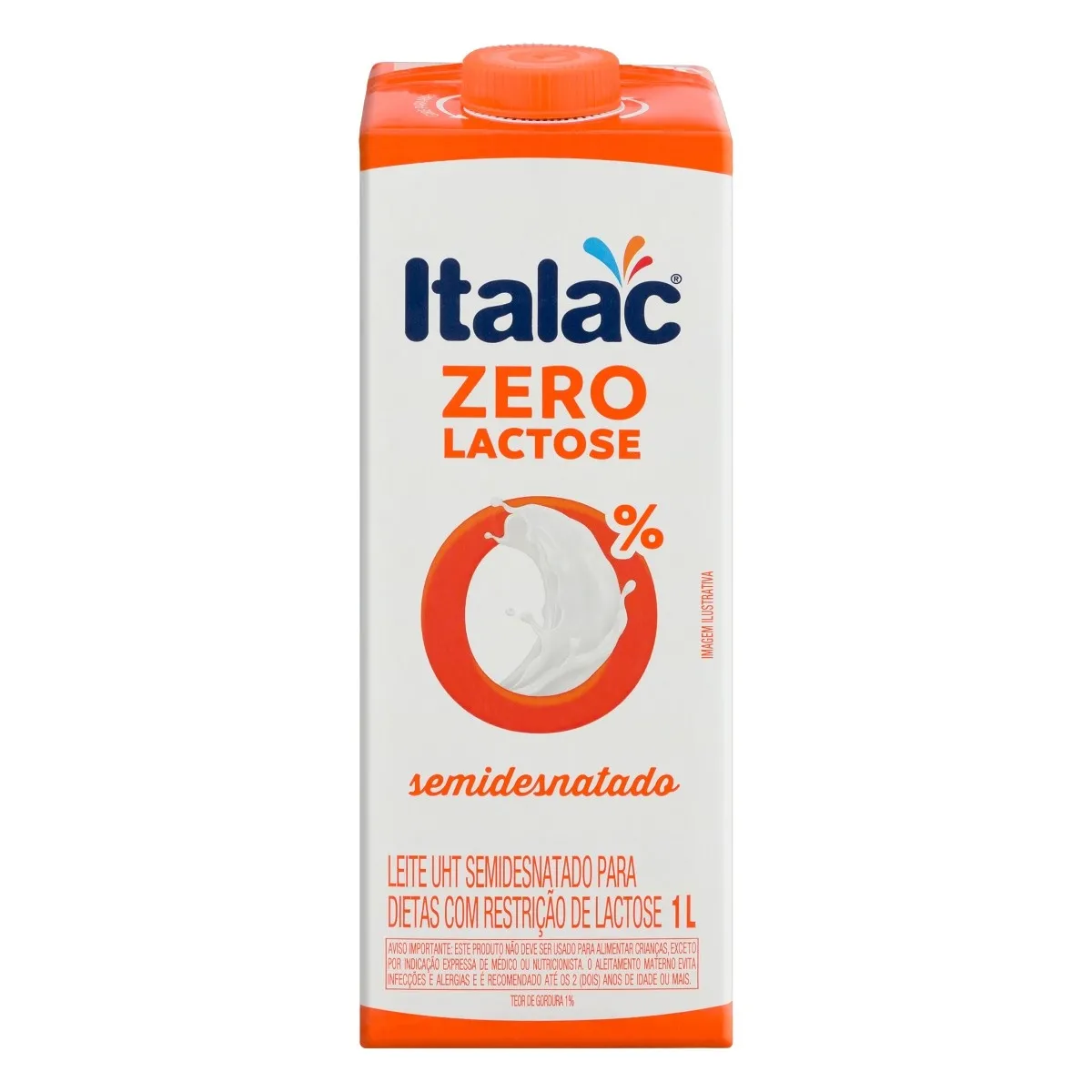 Leite Semidesnatado Zero Lactose Italac 1L