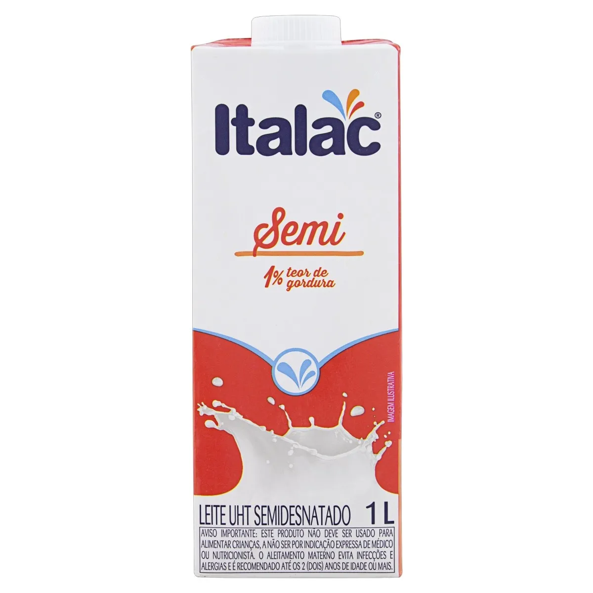 Leite UHT Semidesnatado Italac 1L