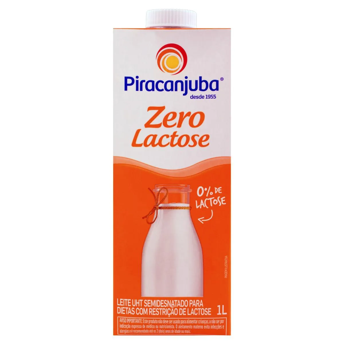 Leite UHT Semidesnatado Zero Piracanjuba 1L