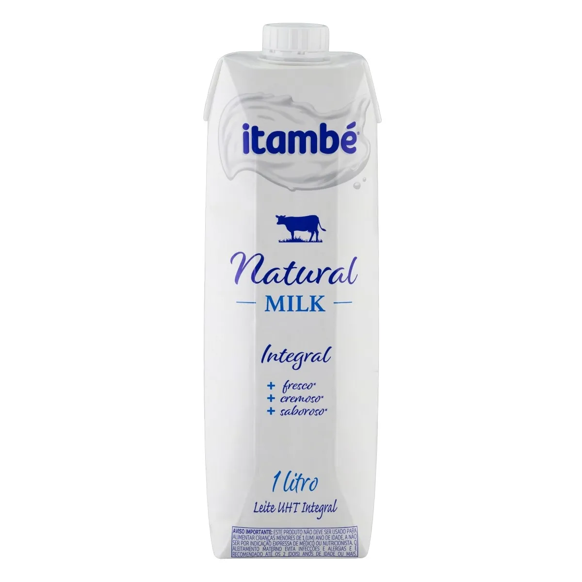 Leite UHT Integral Itambé Natural Milk Tampa 1L