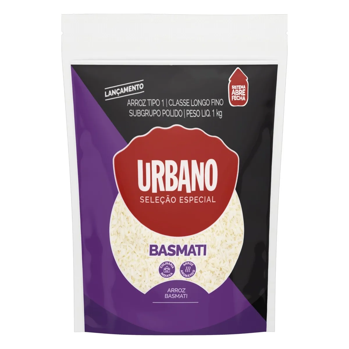 Arroz Basmati Seleção Pouch Urbano 1KG