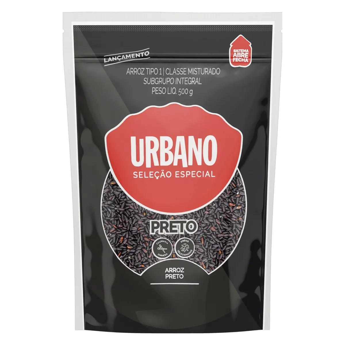 Arroz Preto Integral Seleção Pouch Urbano 500G