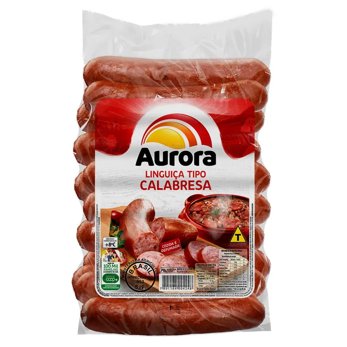 Linguiça Calabresa Inteira Aurora 400G