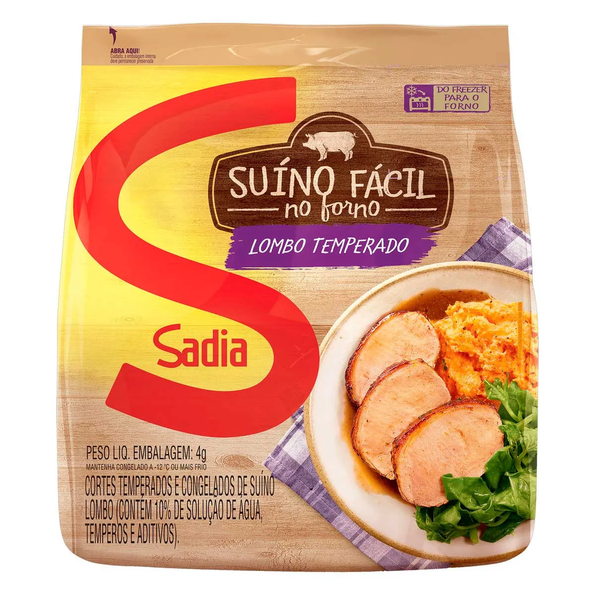 Lombo Suíno Assa Fácil Sadia 750G