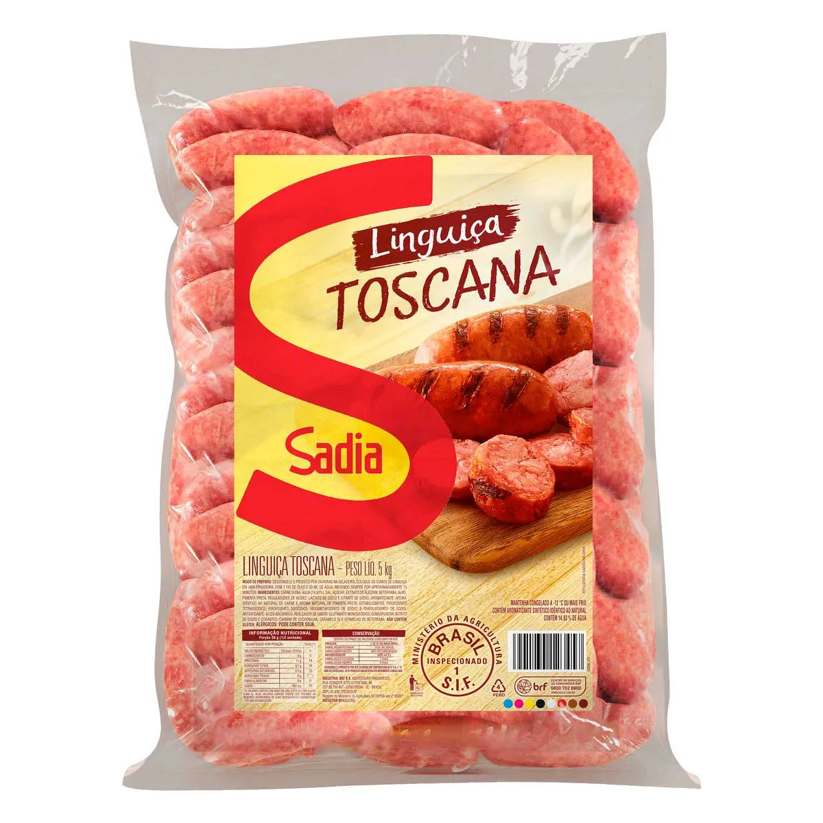 Linguiça Toscana Grossa Sadia 5KG