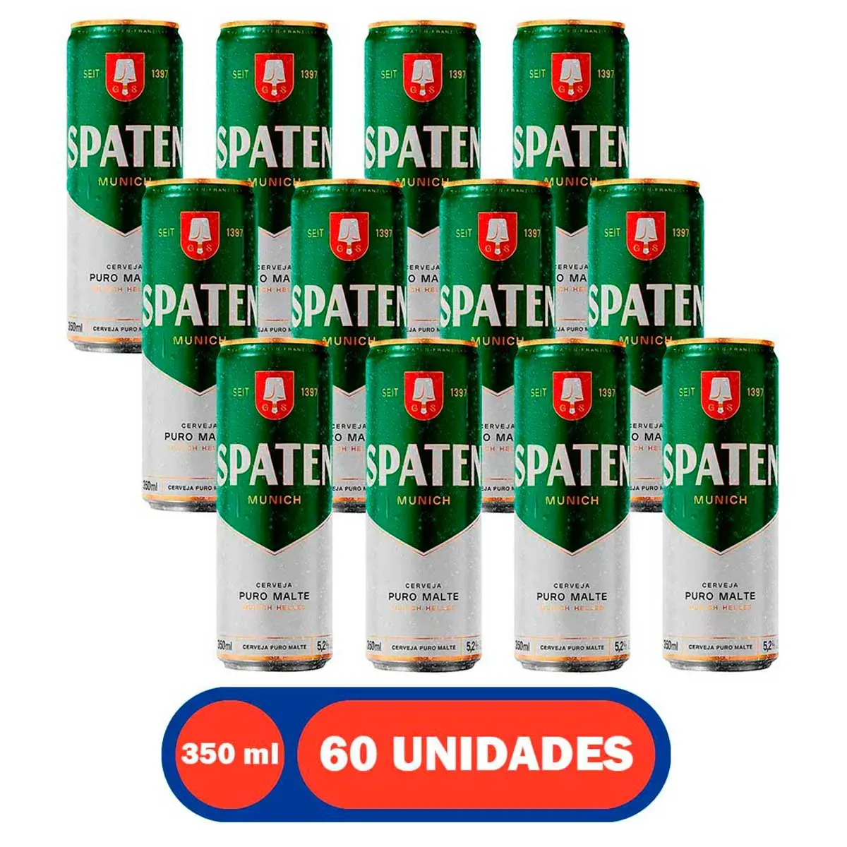 Cerveja Spaten Sleek 350ML 60UN