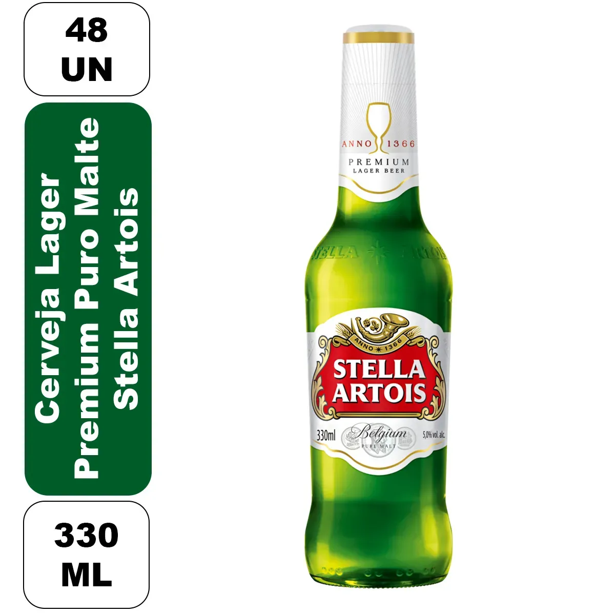 Cerveja Lager Puro Malte Stella Artois 330ML 48UN