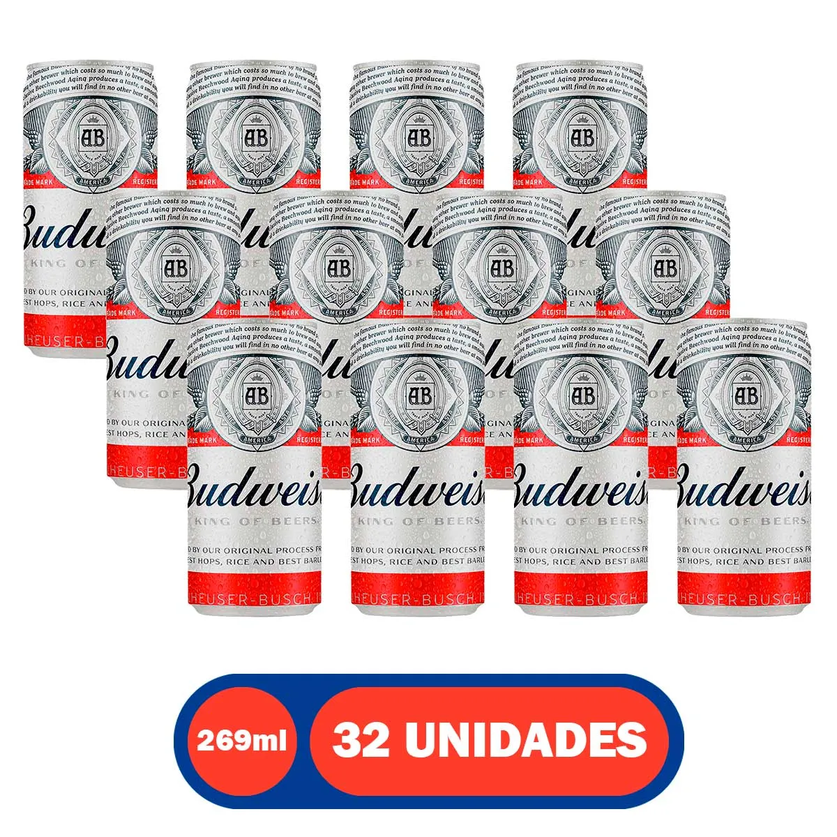 Cerveja Budweiser American Lager 269ML 32UN