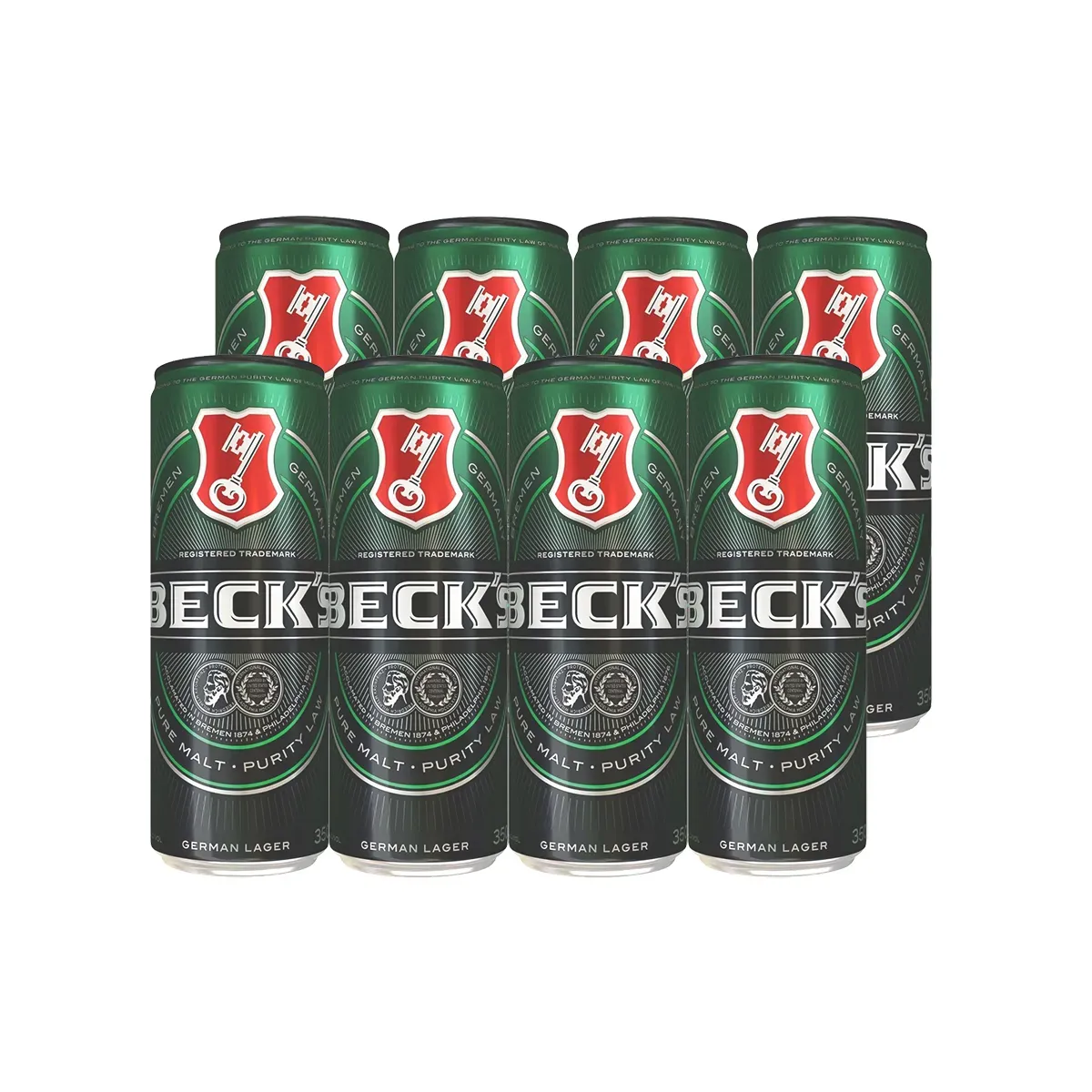 Cerveja Lager Becks Sleek 350ML 8UN