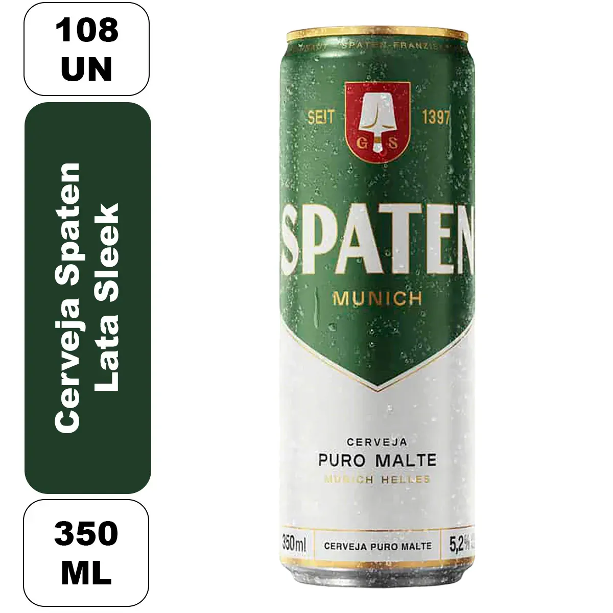 Cerveja Spaten Sleek 350ML 108UN