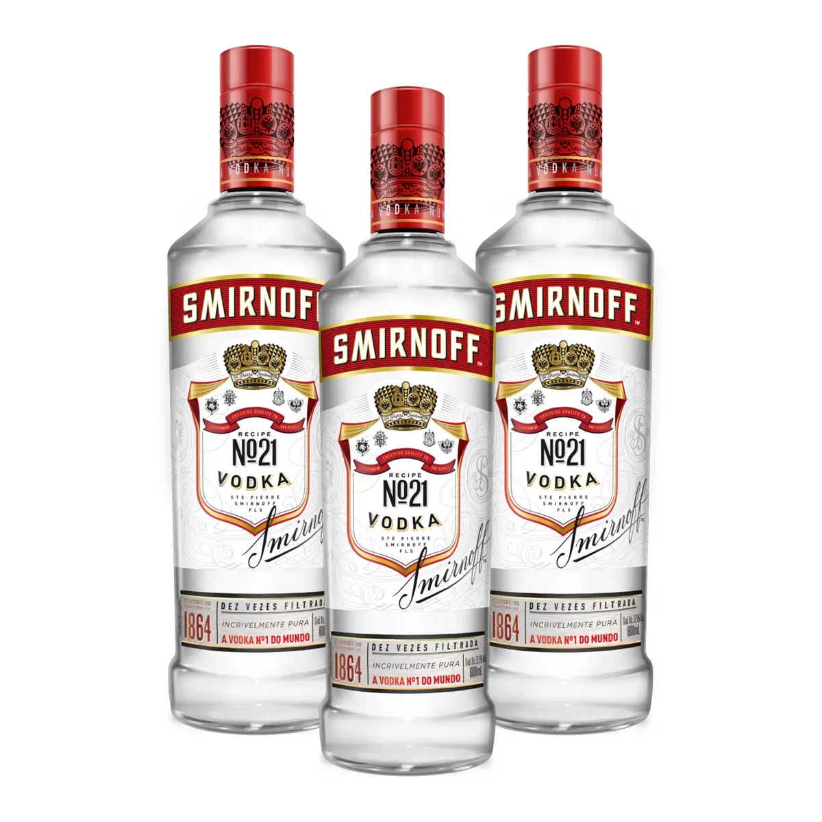 Vodka Smirnoff 600ML 3UN