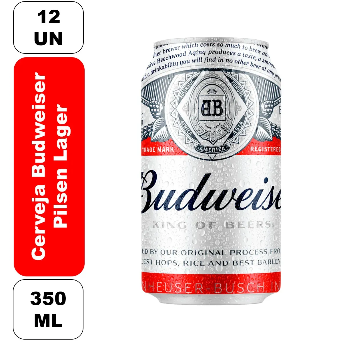Cerveja Budweiser Pilsen Lager 350ML 12UN