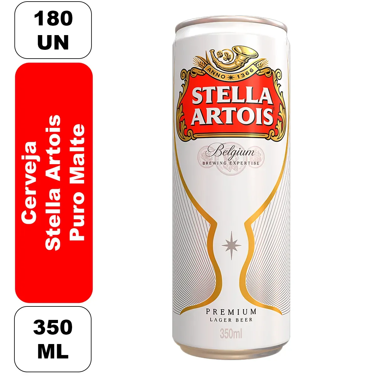 Cerveja Stella Artois Puro Malte 350ML 180UN