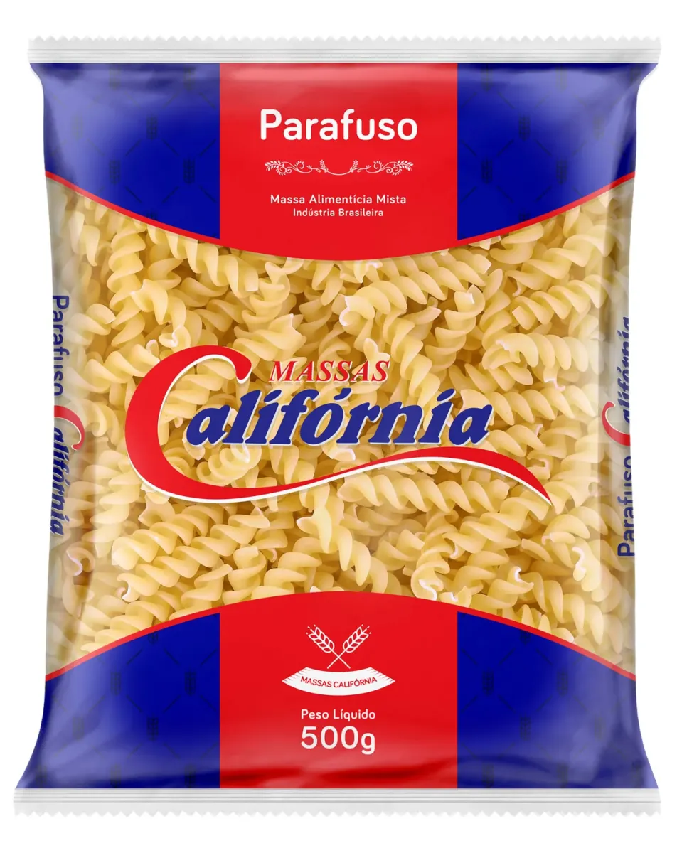 Macarrão Califórnia Parafuso Sêmola 500G