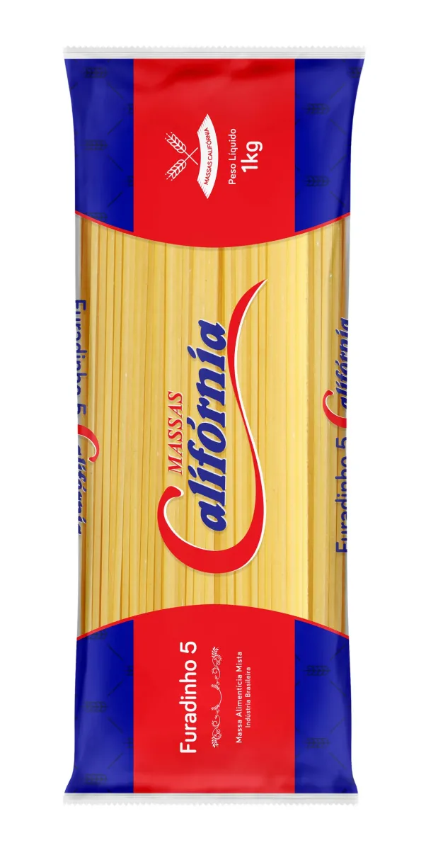 Macarrão Califórnia Furadinho 5 Sêmola 1KG