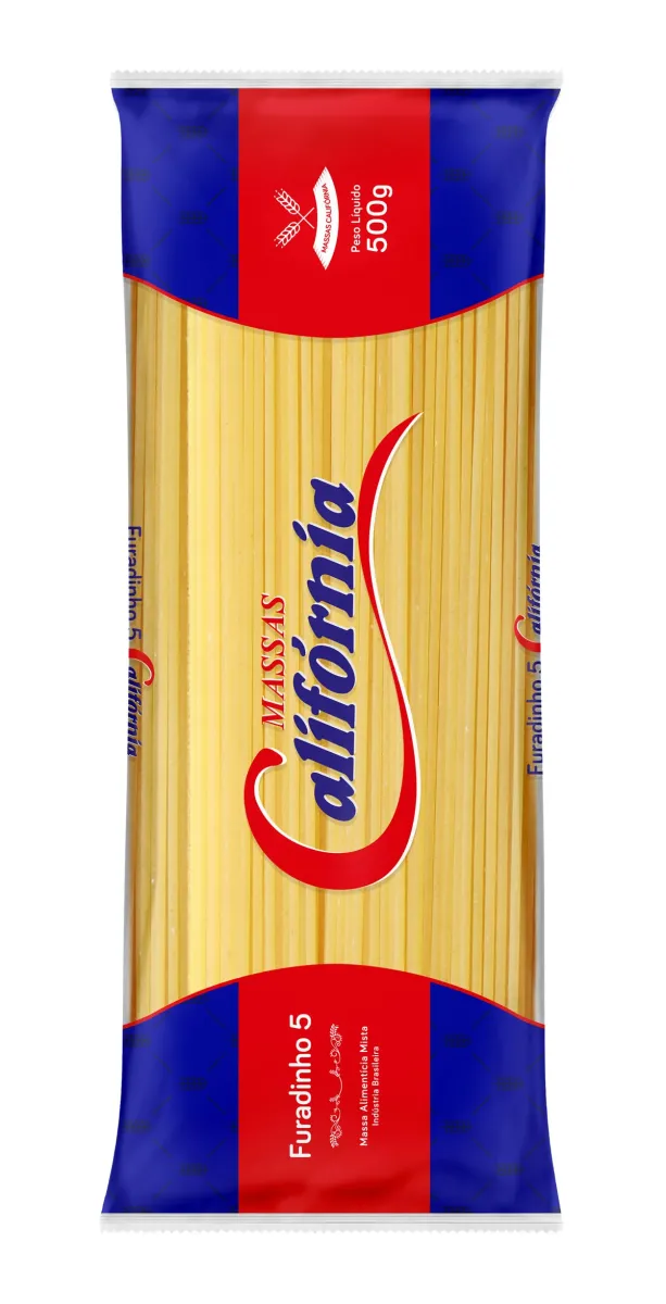 Macarrão Califórnia Furadinho 5 Sêmola 500G