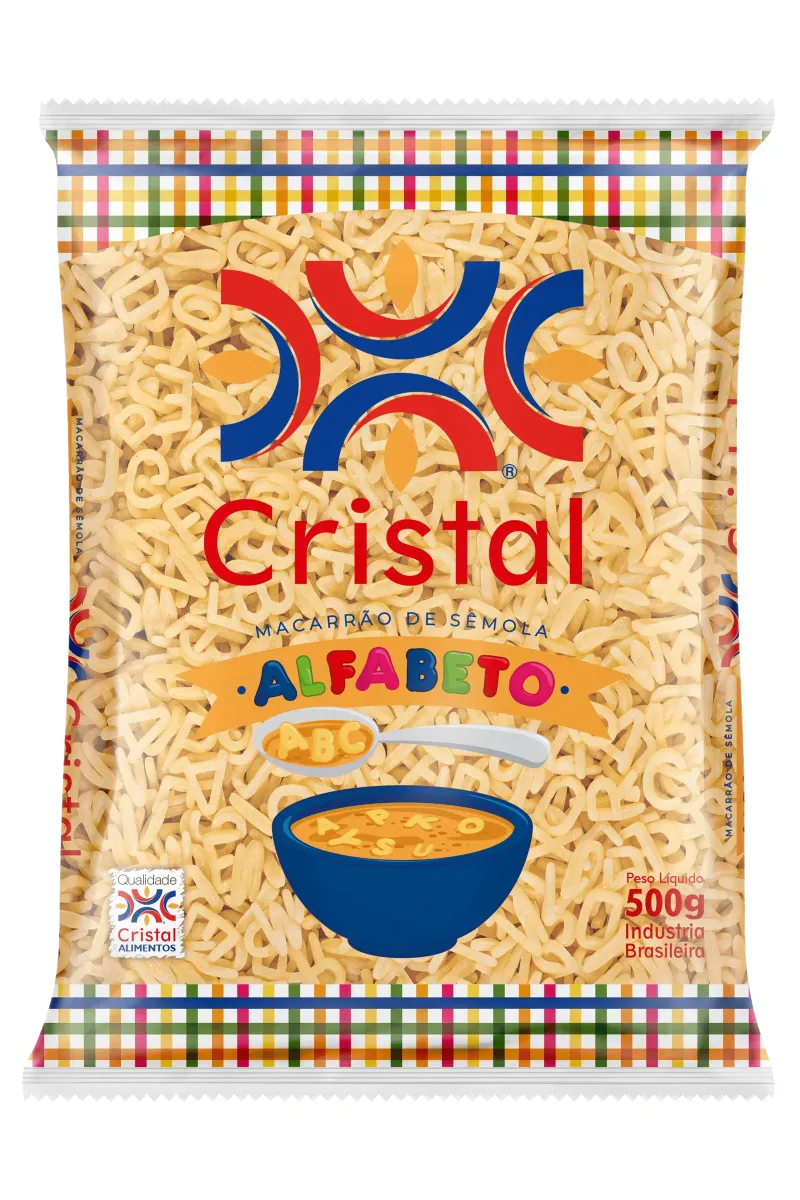 Macarrão Alfabeto Sêmola Cristal PCT