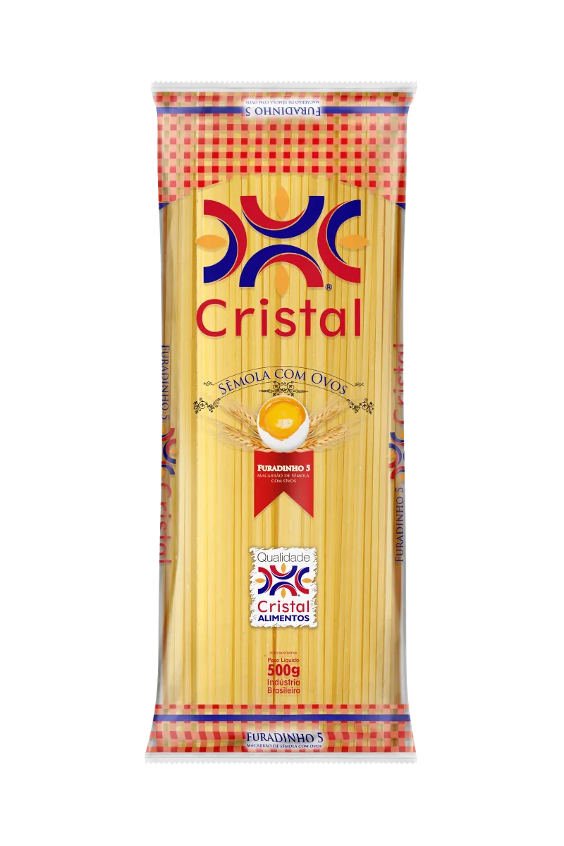 Macarrão Furadinho 5 Sêmola com Ovos Cristal PCT