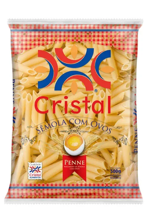 Macarrão Sêmola com Ovos Penne Cristal PCT