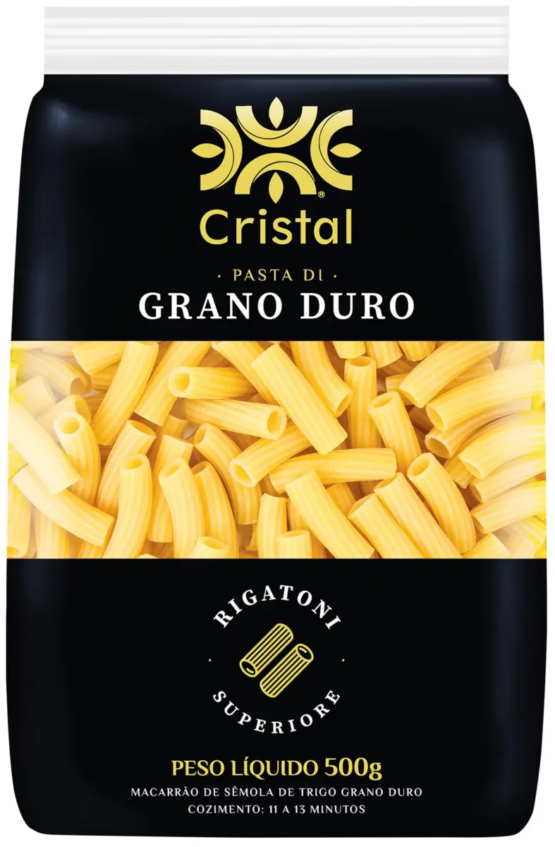 Macarrão Grano Duro Rigatoni Cristal PCT