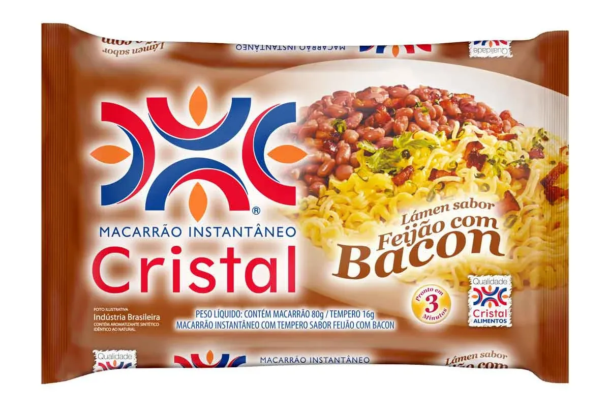 Macarrão Instantâneo Cristal Feijão com Bacon PCT