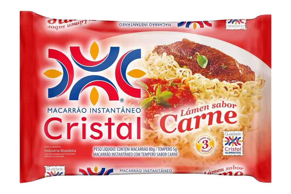 Macarrão Instantâneo Carne Cristal PCT