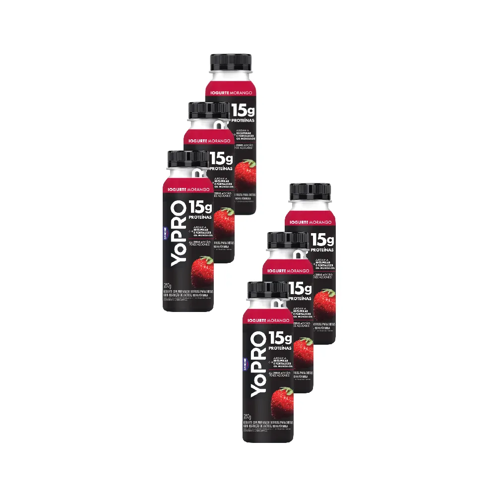 Iogurte Desnatado Zero Lactose Yopro 250G 6UN