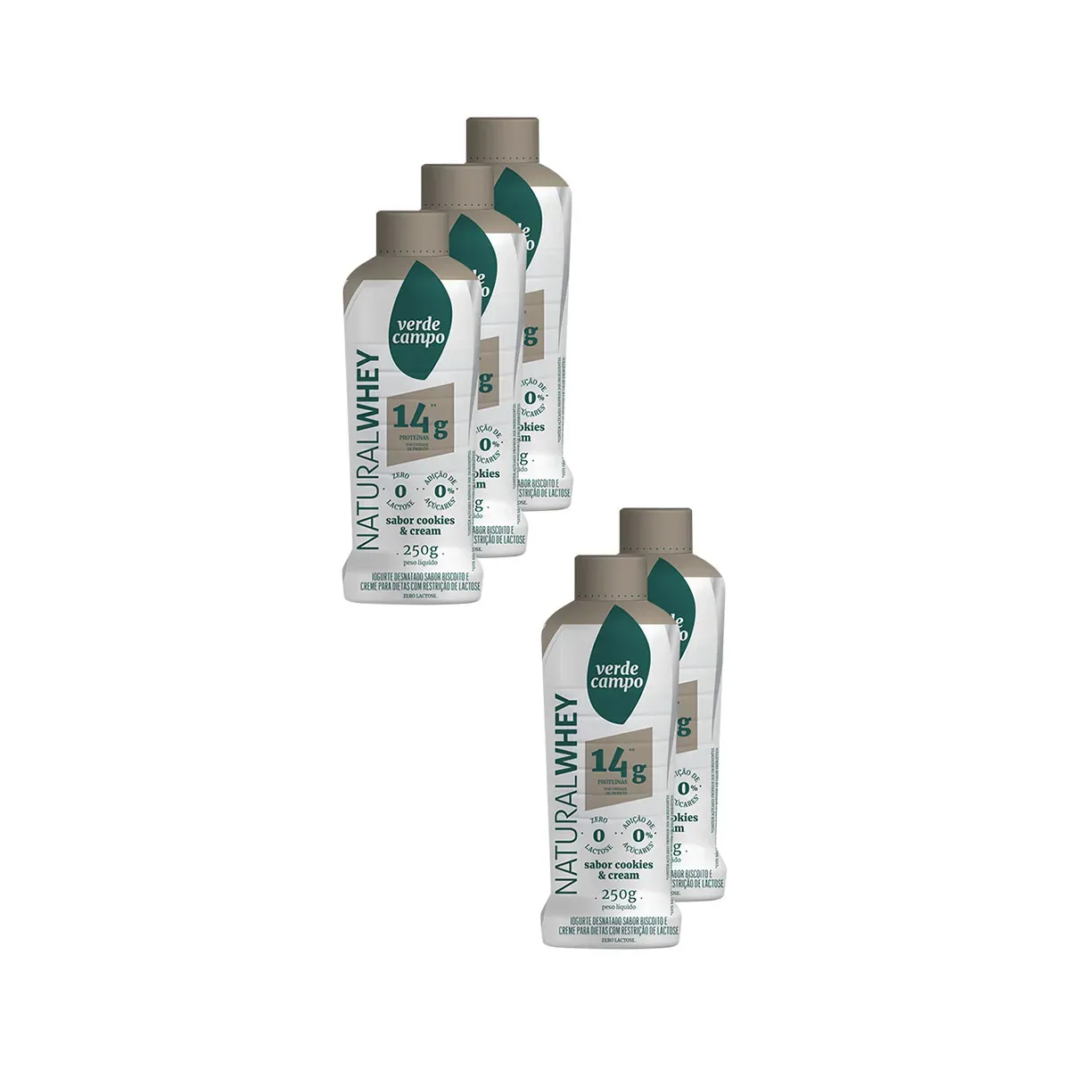 Iogurte Desnatado Verde Campo Natural 250G 5UN