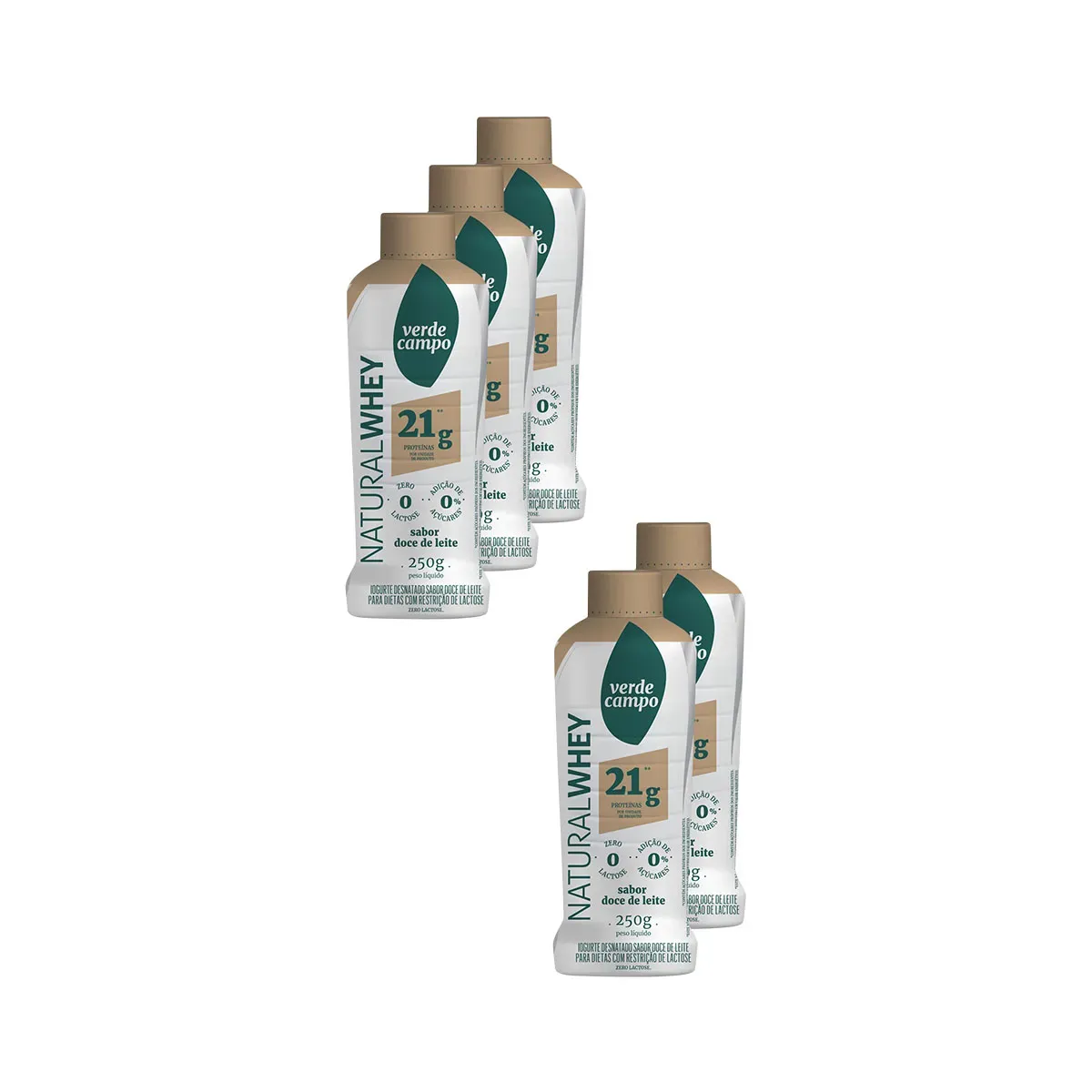 Iogurte Desnatado sem Lactose Verde Campo 250G 5UN