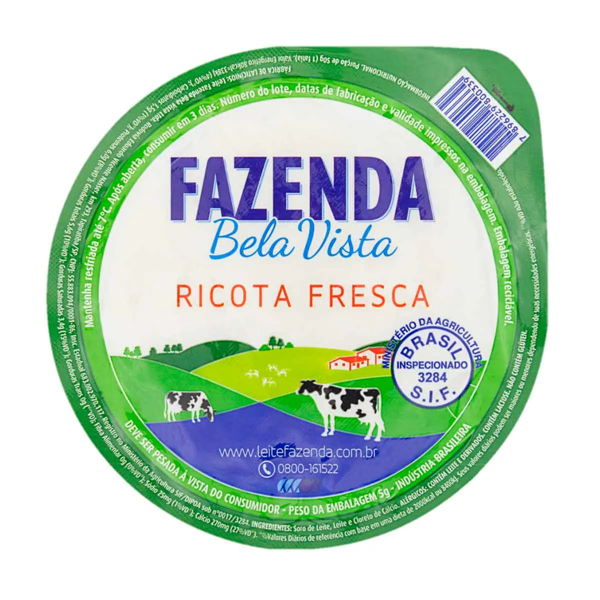 Ricota Fresca Fazenda Bela Vista 500G