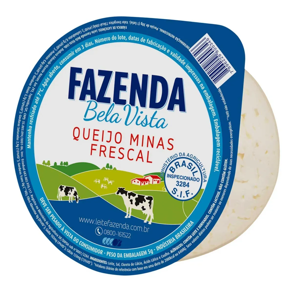 Queijo Minas Frescal Fazenda Bela Vista 540G