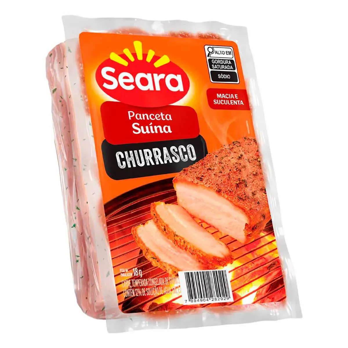 Panceta suína temperada churrasco Seara 870G