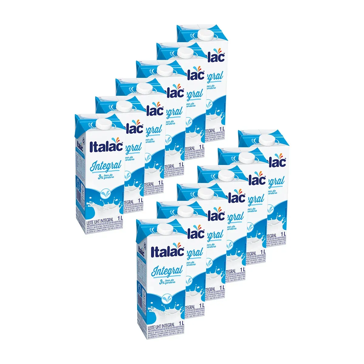 Leite Integral 1 Litro Italac 12UN