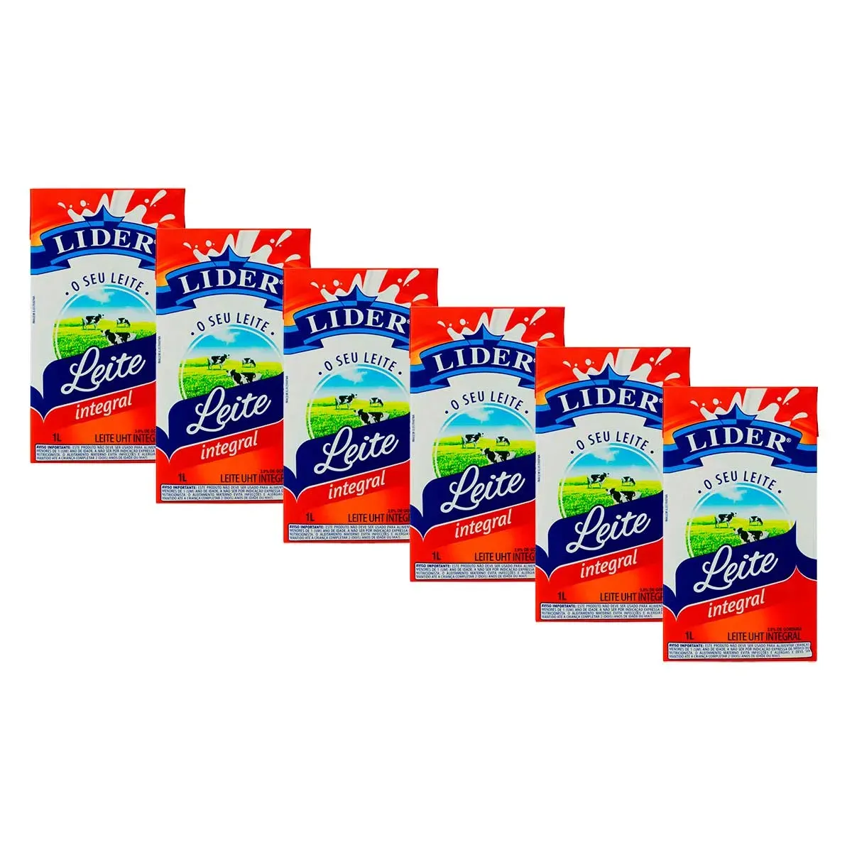 Kit Leite Integral Lider 1L 6UN
