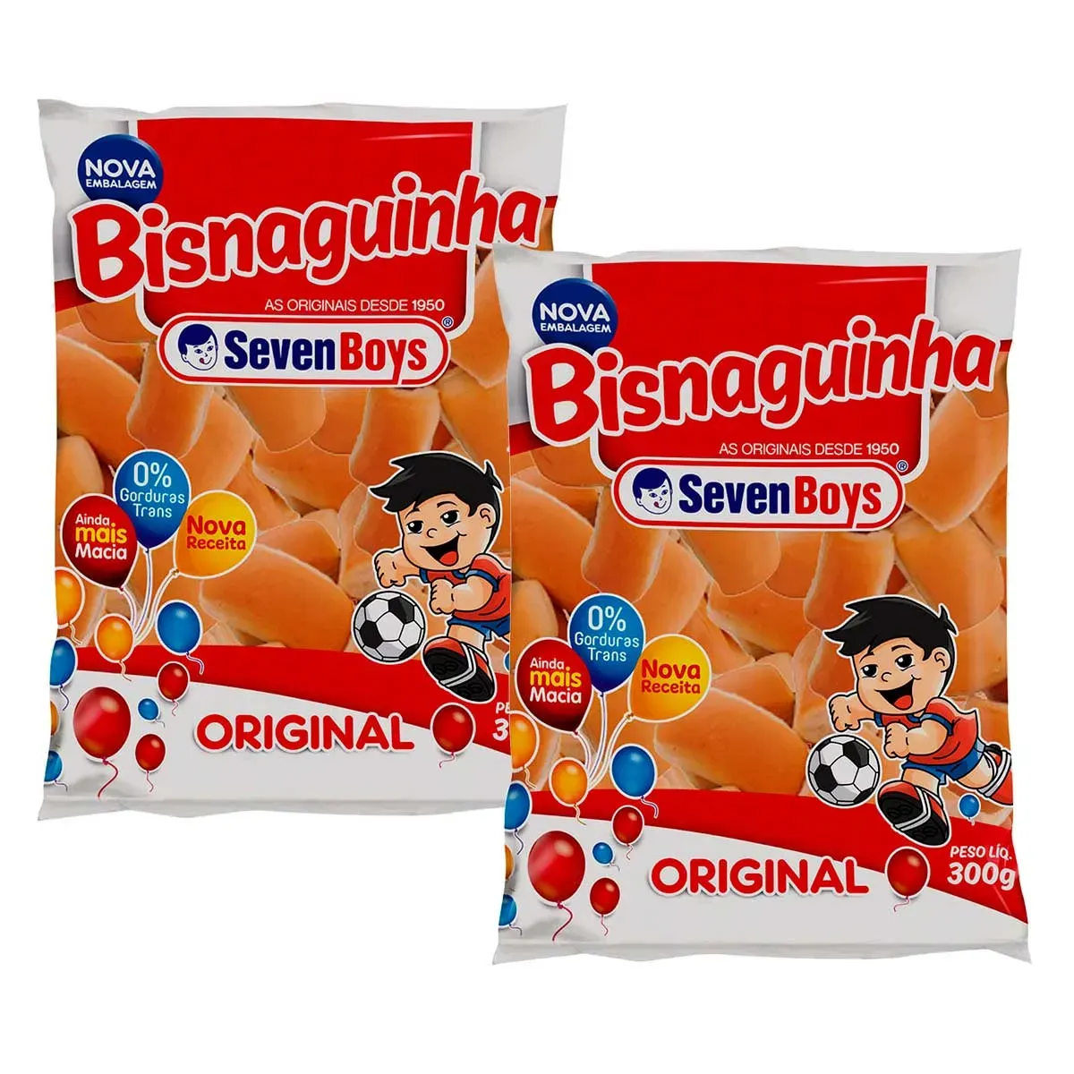 Bisnaguinha Seven Boys 300G 2UN