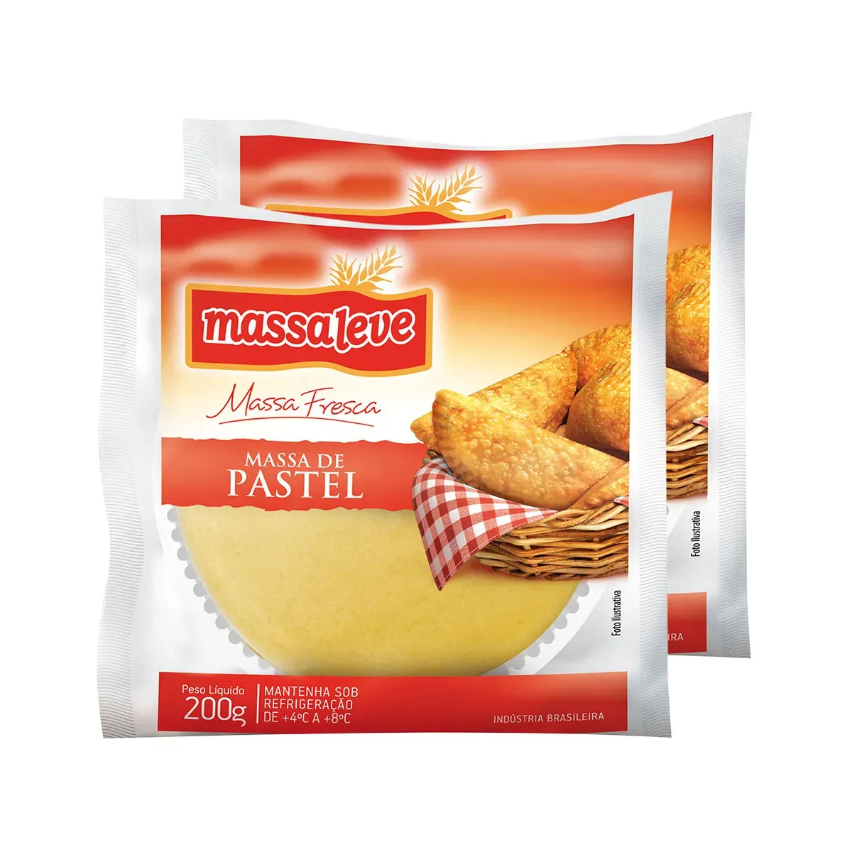 Massa para Pastel Disco Massa Leve 200G 2UN