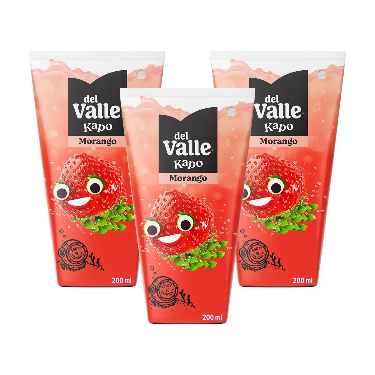 Bebida Mista Kapo Morango 200ML 3UN