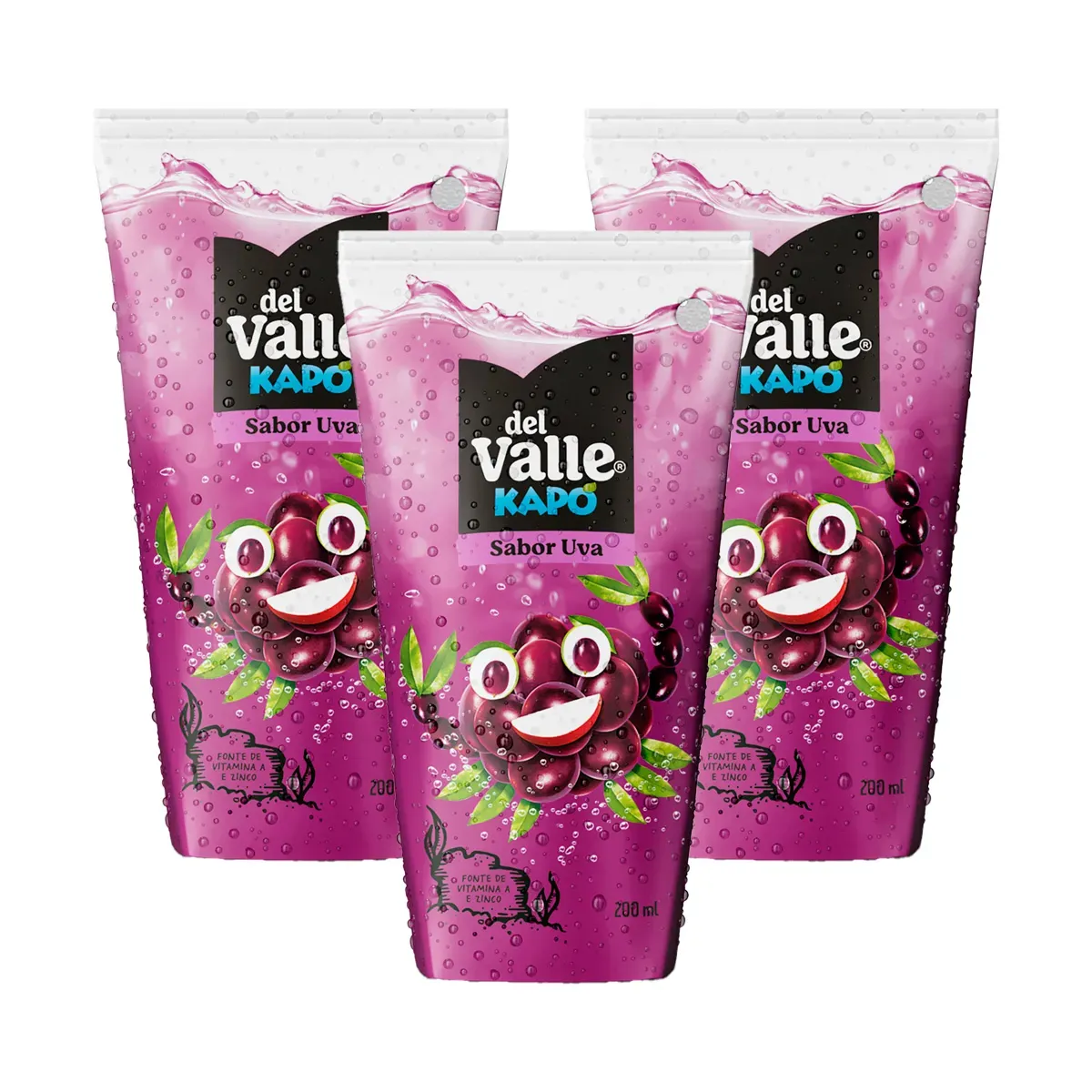 Bebida Mista Kapo Uva 200ML 3UN
