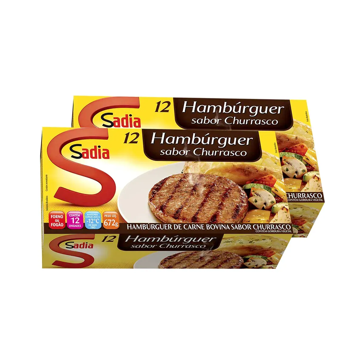 Hambúrguer Bovino Churrasco Sadia 672G 2UN