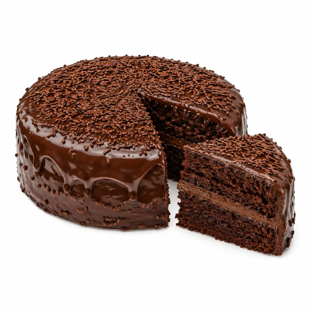 Bolo de chocolate com cobertura KG