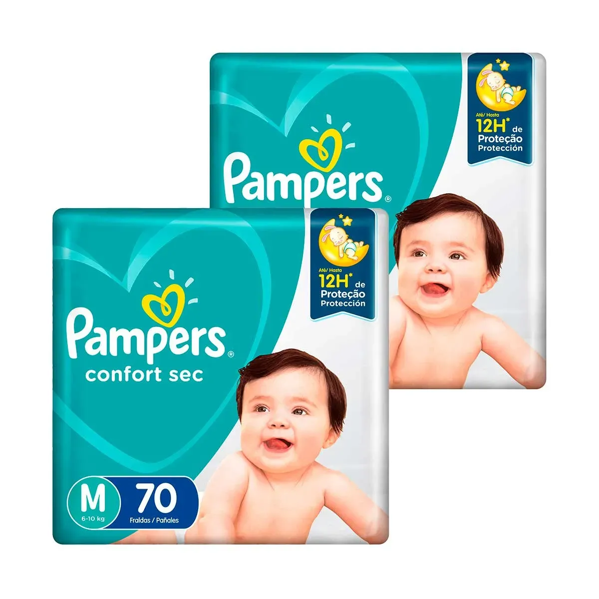 Kit de Fraldas M Confort Sec Super Pampers 140UN