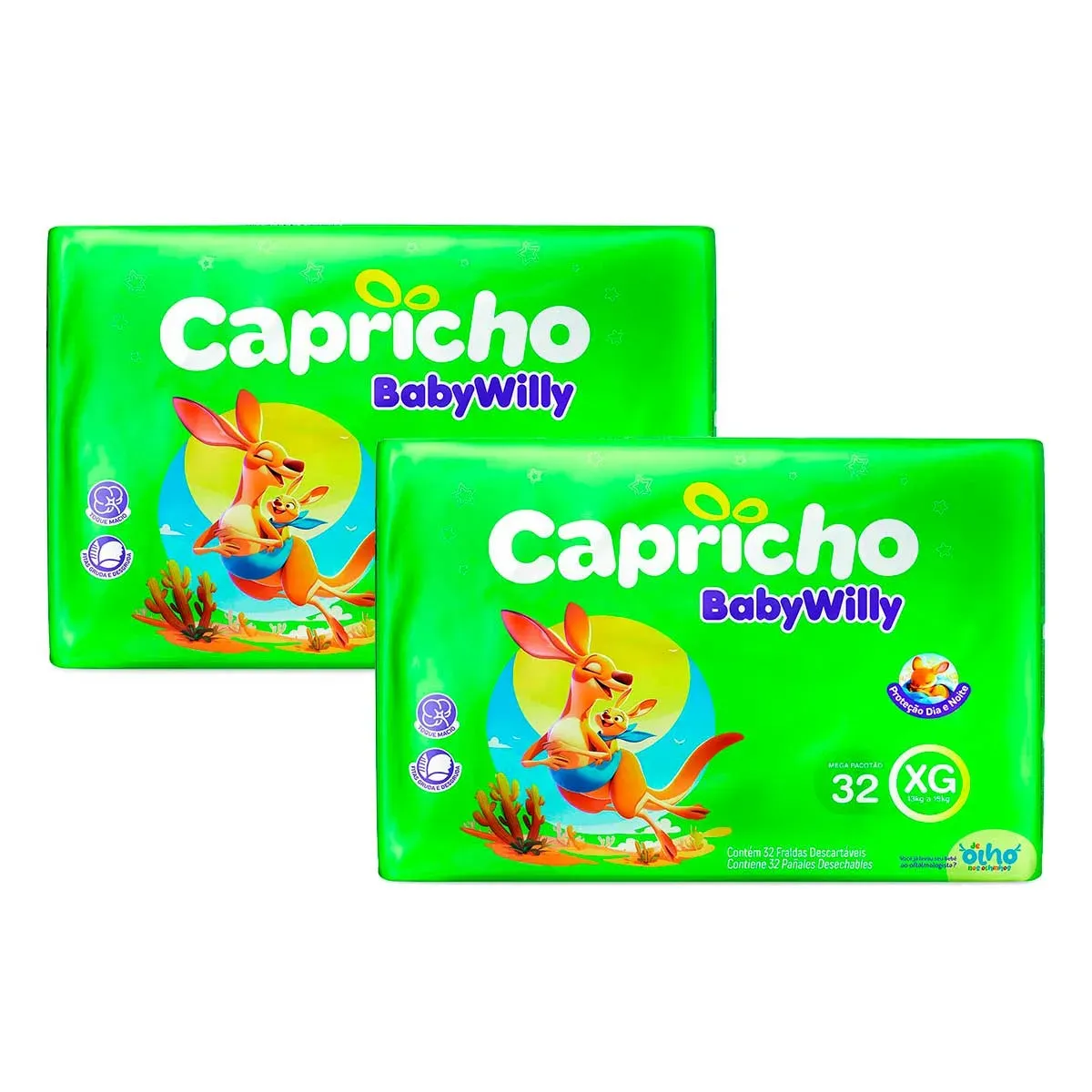 Fralda Capricho Baby Willy Mega XG 2UN