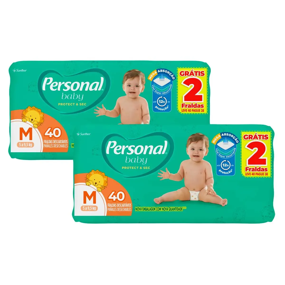 Fralda Descartável Infantil Personal Baby 38UN