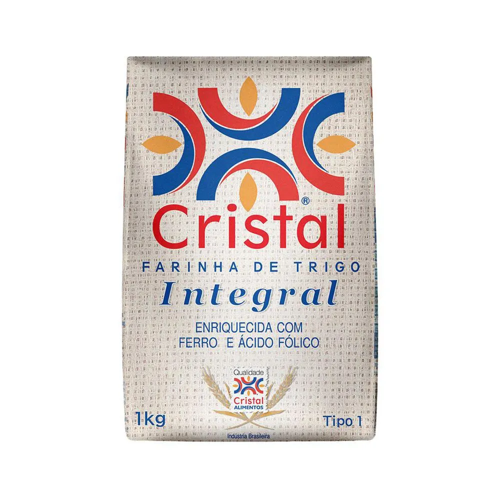 Farinha de Trigo Integral Cristal 1KG