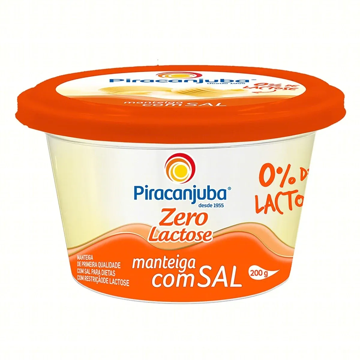 Manteiga Piracanjuba com Sal Zero Lactose 200G