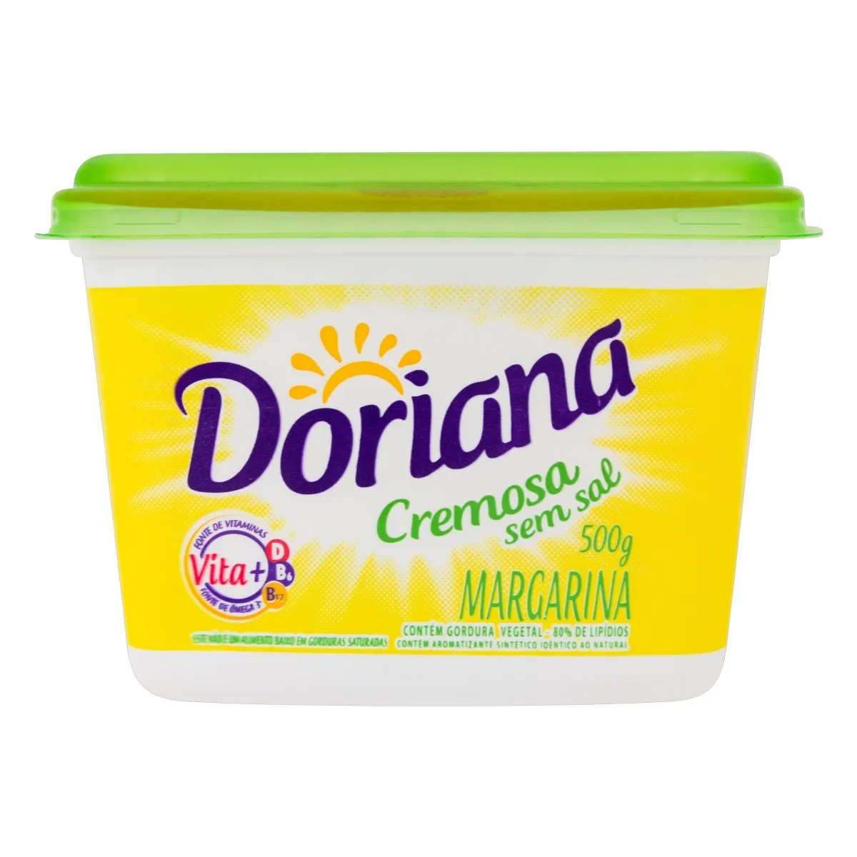 Margarina Cremosa Doriana sem Sal 500G