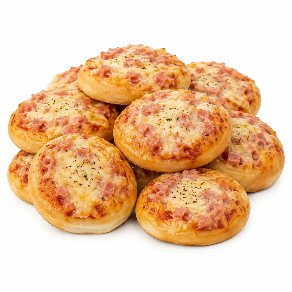 Mini pizza de presunto e queijo KG