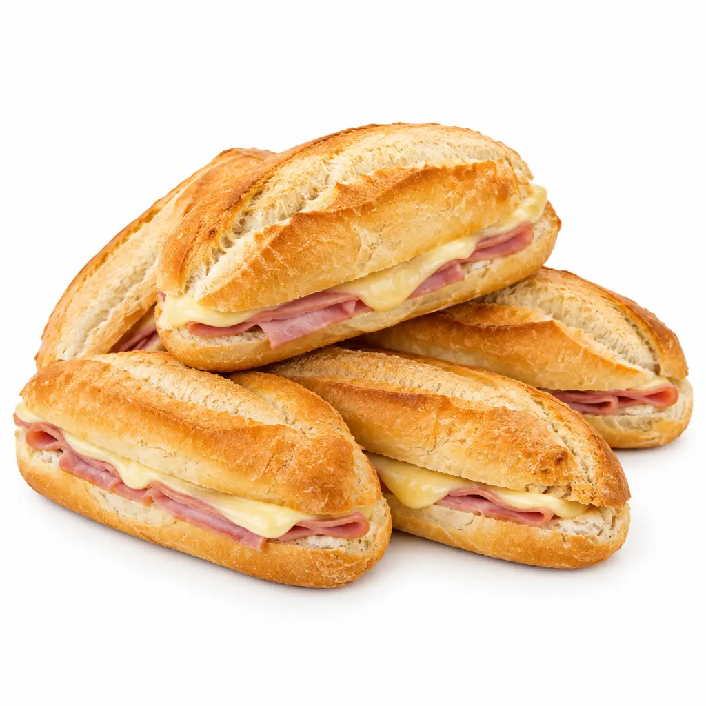 Baguete de presunto e queijo KG